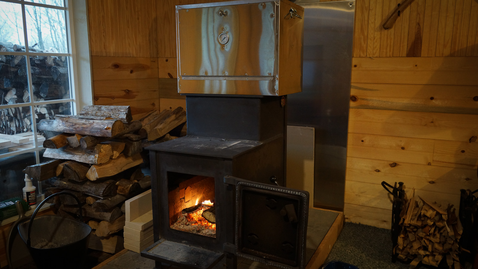 Amish oven on wood stove